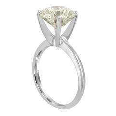 4.32 Carat Brilliant Diamond Gold Solitaire Engagement Ring 2