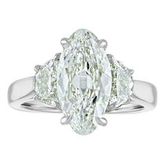 3.01 Carat Marquise GIA Certified Set in Platinum Mounting