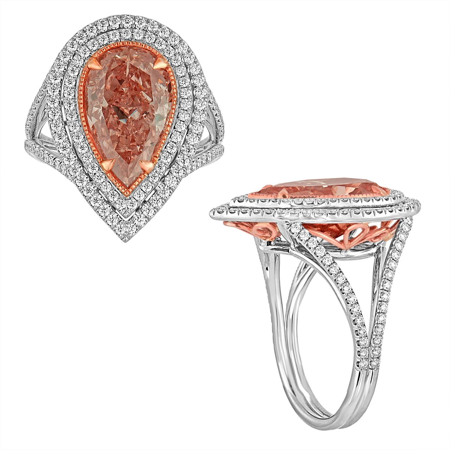 orange pink diamond