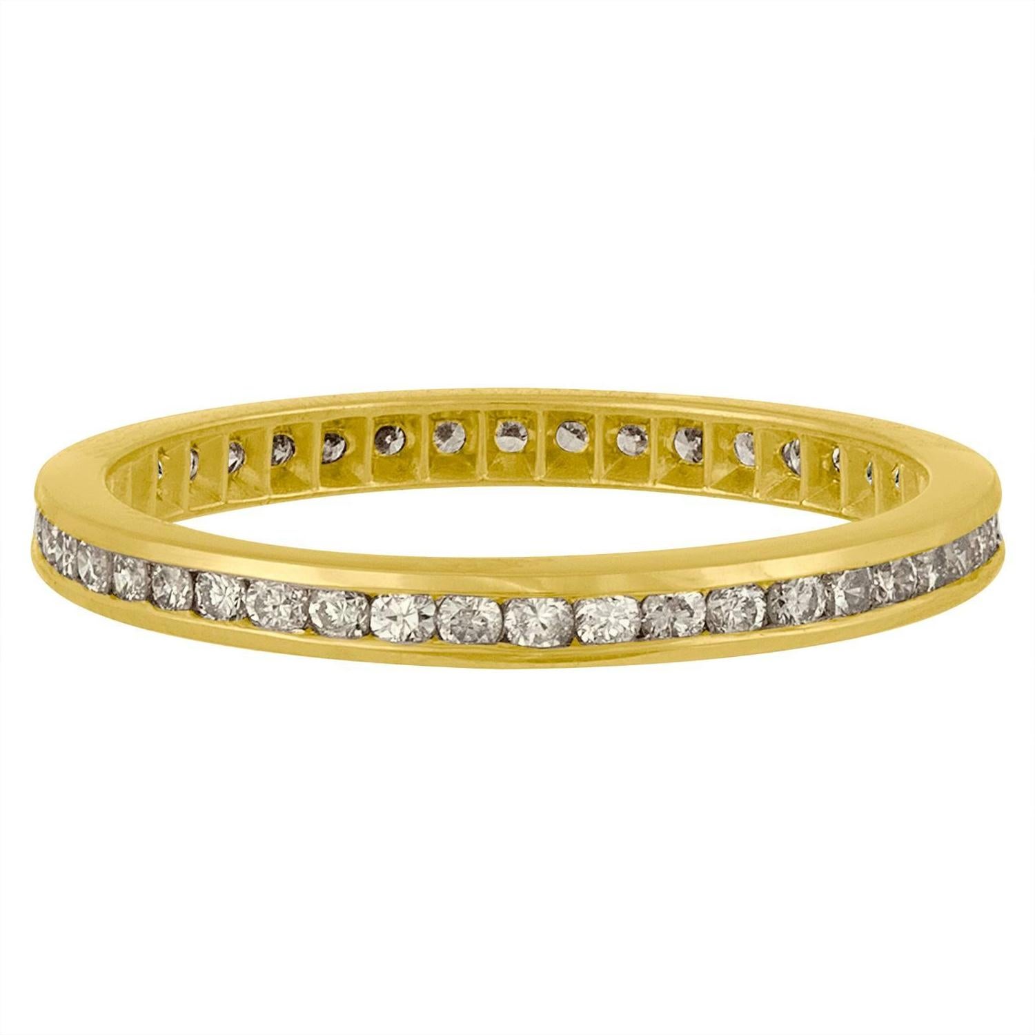 Women's .75 Carat Diamonds Gold Wedding Band Ring