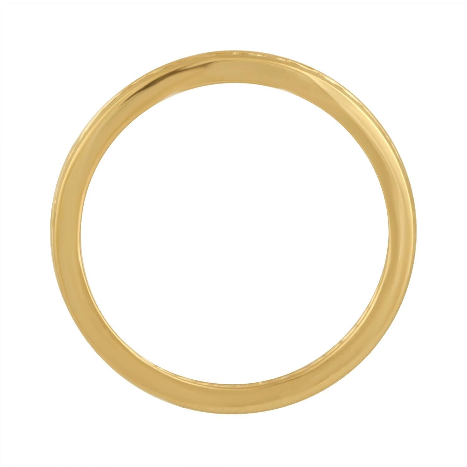Contemporary .75 Carat Diamonds Gold Wedding Band Ring