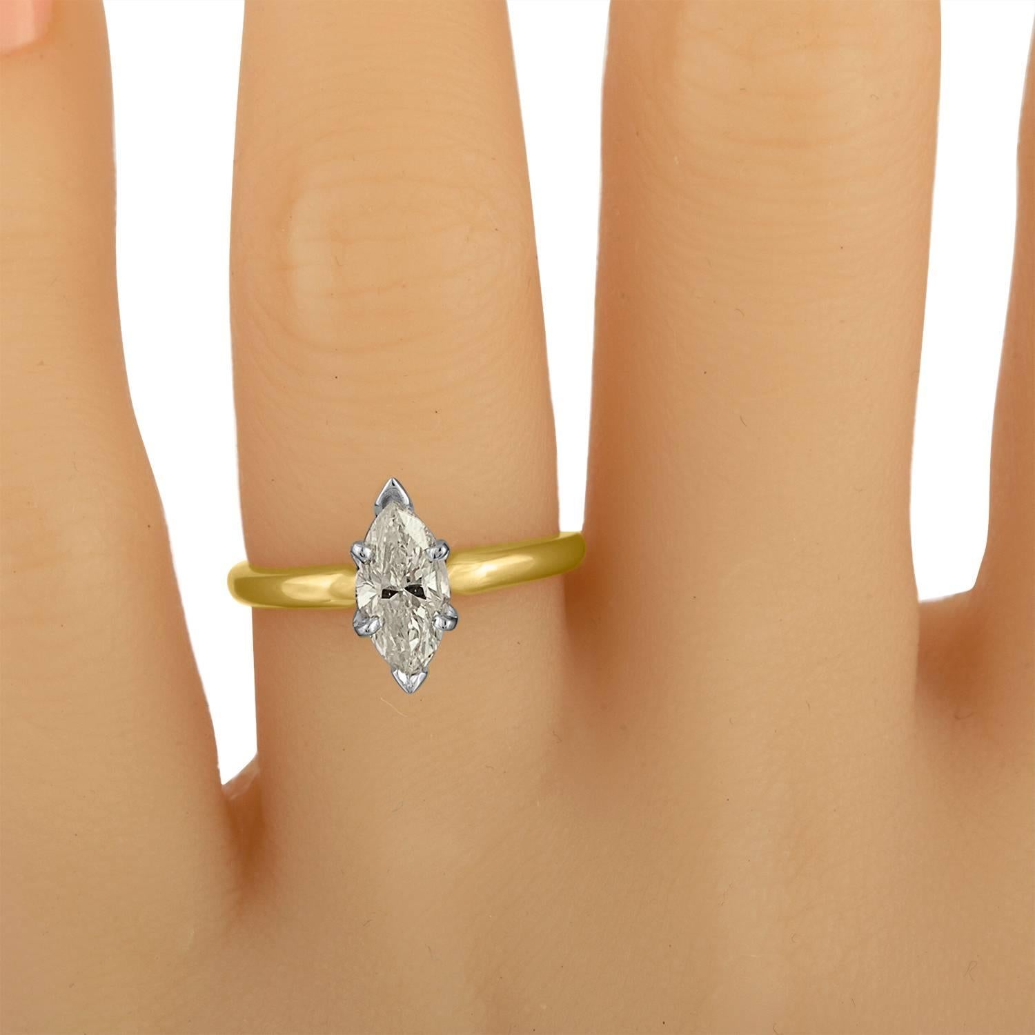 marquise diamond ring yellow gold