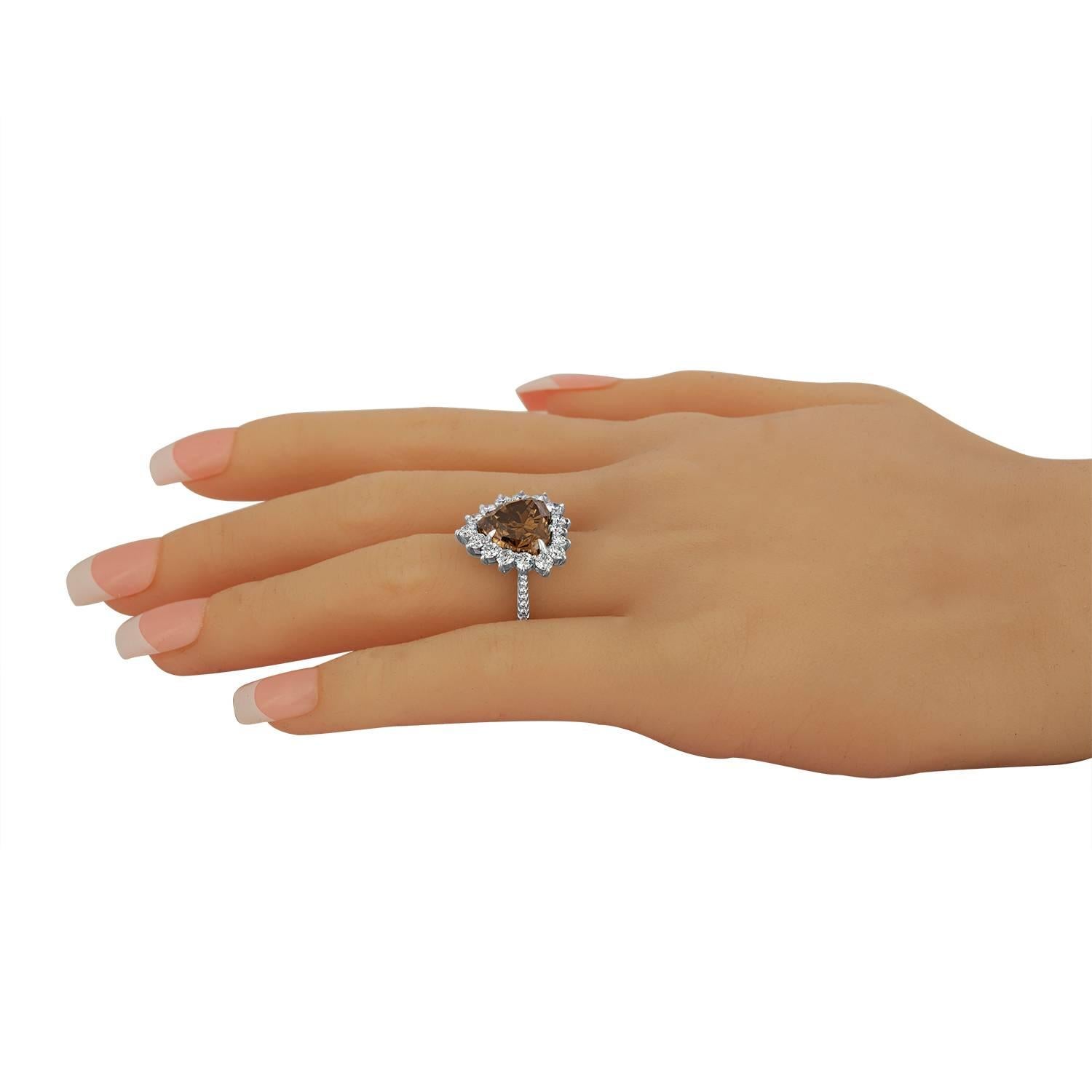 7.01 Carat GIA Certified Heart Shaped Diamond Platinum Ring 1