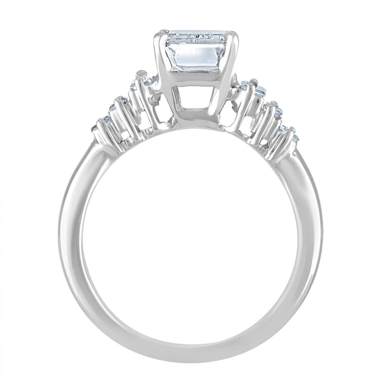 Contemporary 2.54 Carat GIA Certified Emerald Cut Diamond Ring For Sale
