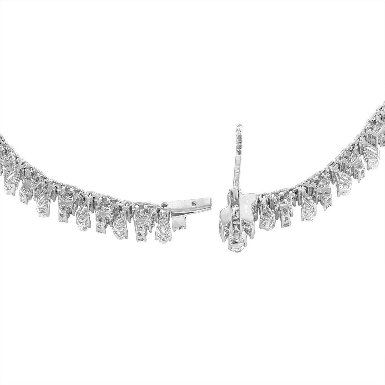 over 50 Carat Fancy Shapes Diamond Platinum Necklace In New Condition In New York, NY