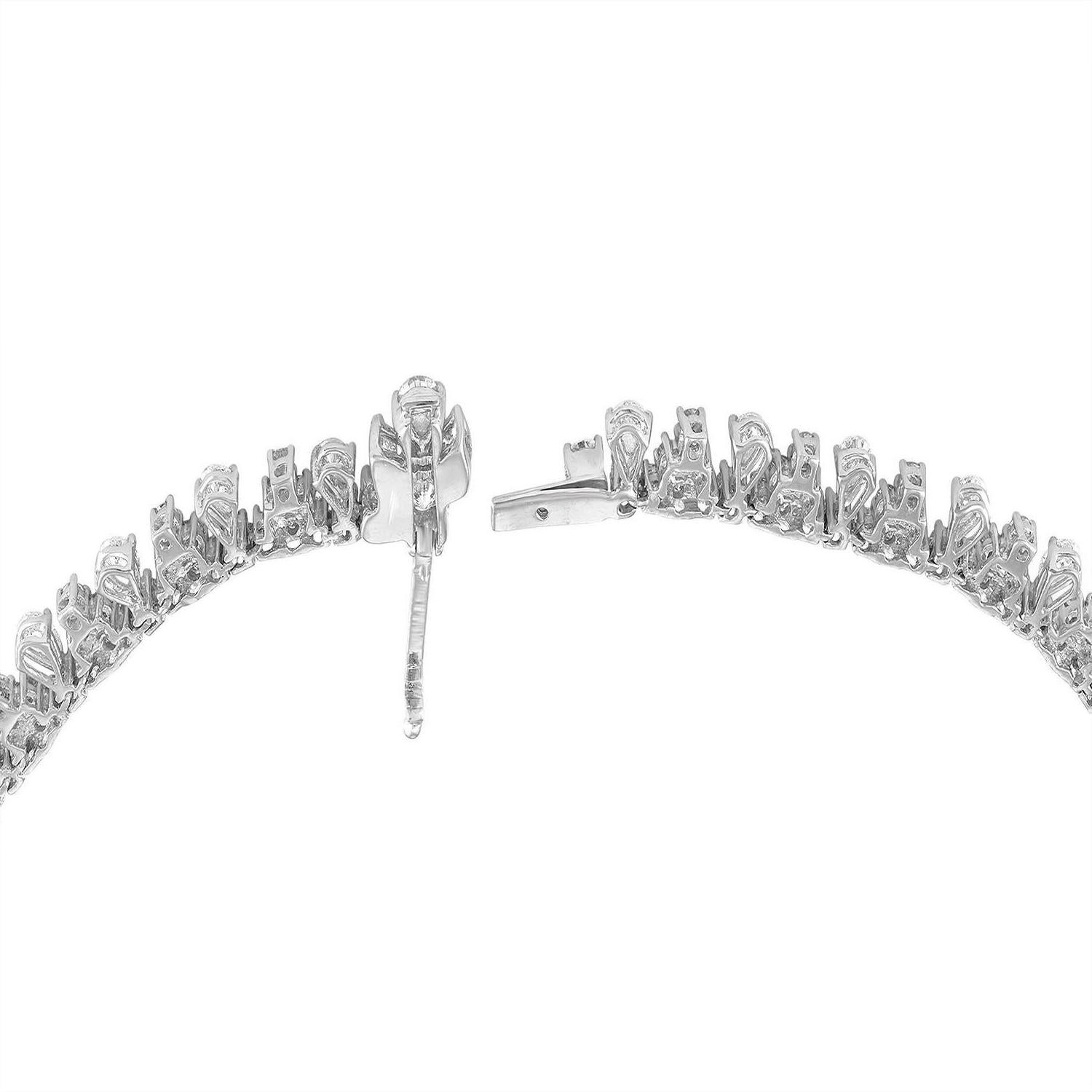 over 50 Carat Fancy Shapes Diamond Platinum Necklace 2