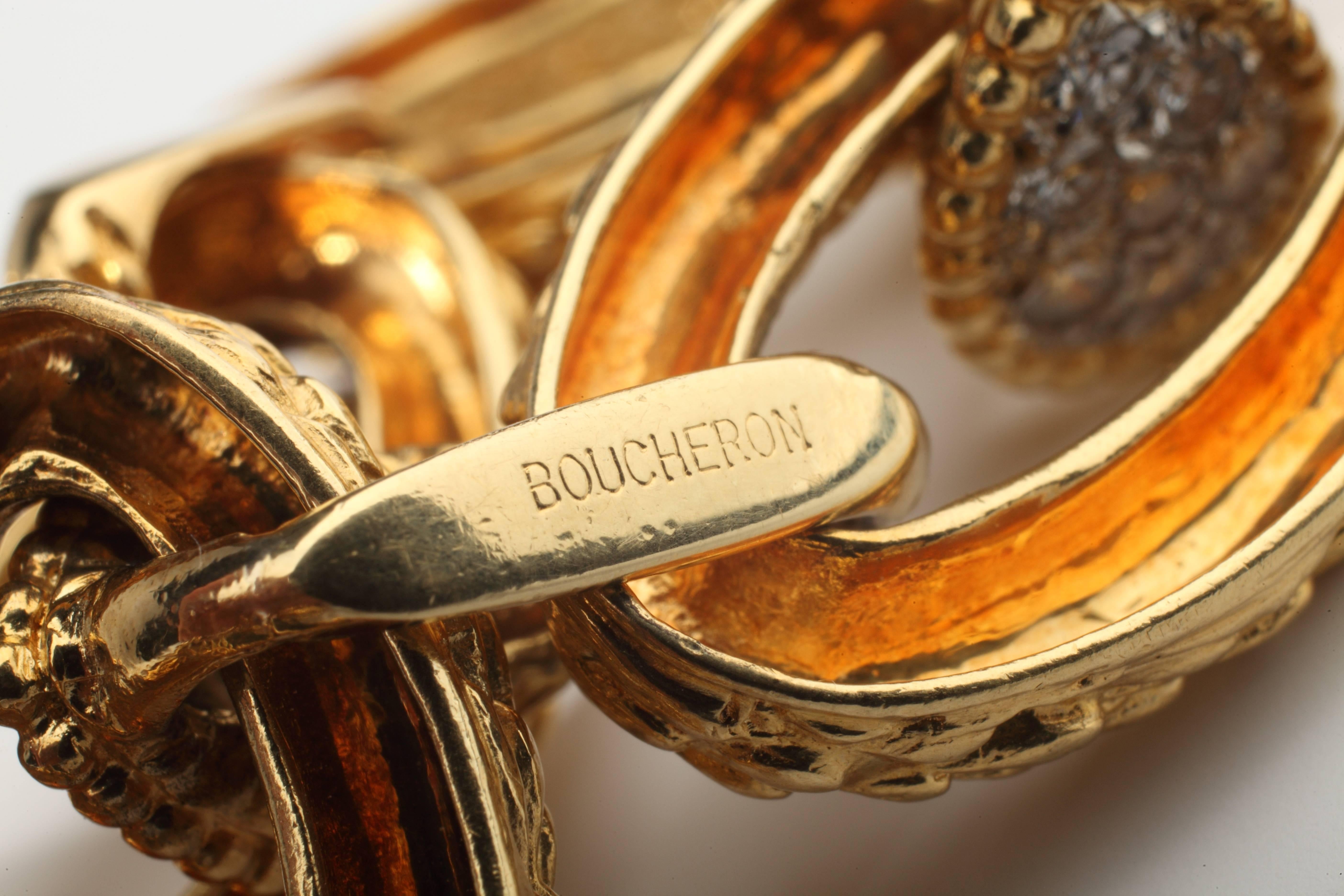Women's 1970s Boucheron Paris Diamond Gold Serpent Boheme Bracelet