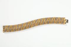 1960s Georges Lenfant Paris Two Color Braided Gold Bracelet