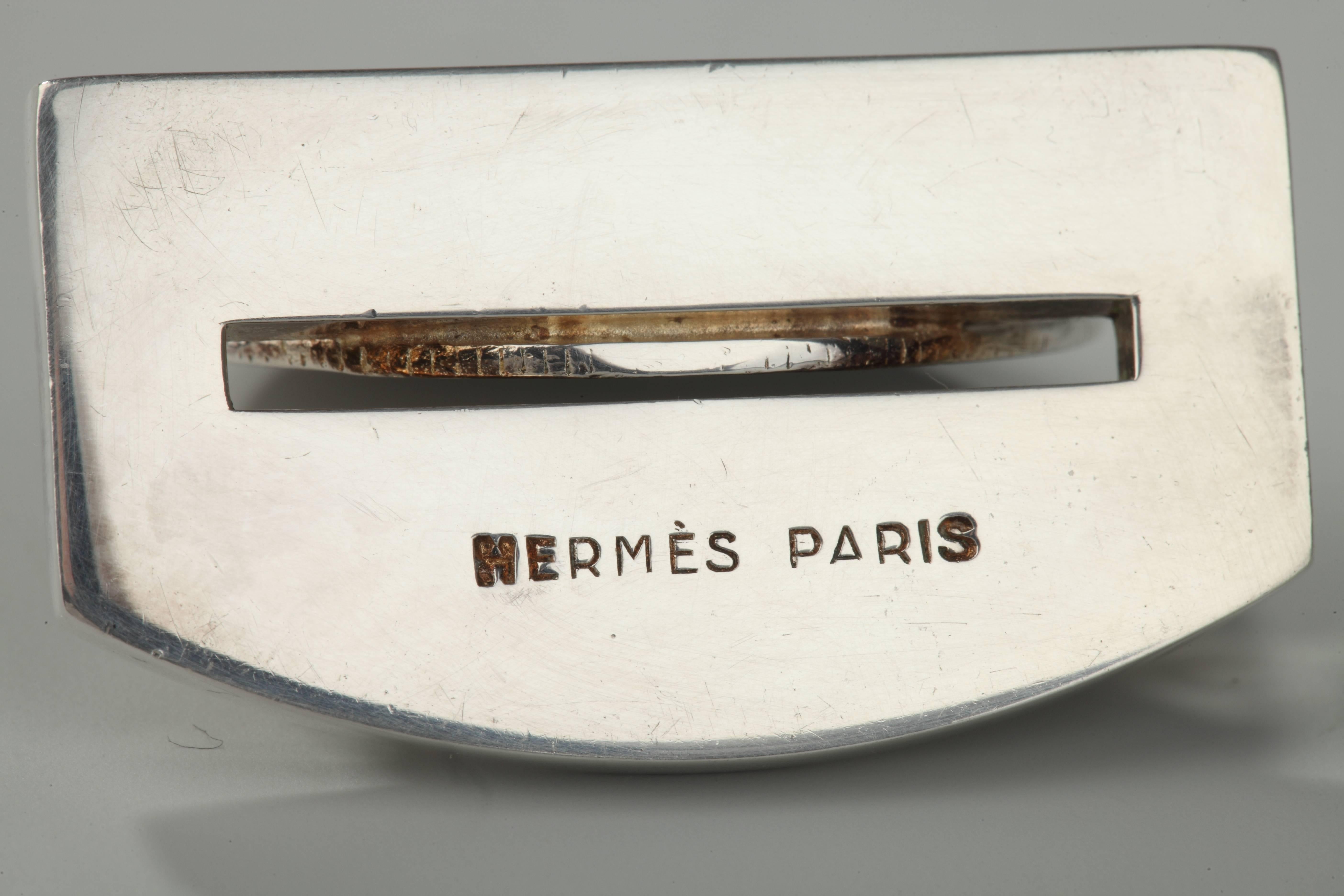 Women's or Men's Hermes Silver Menu Place Card Holders