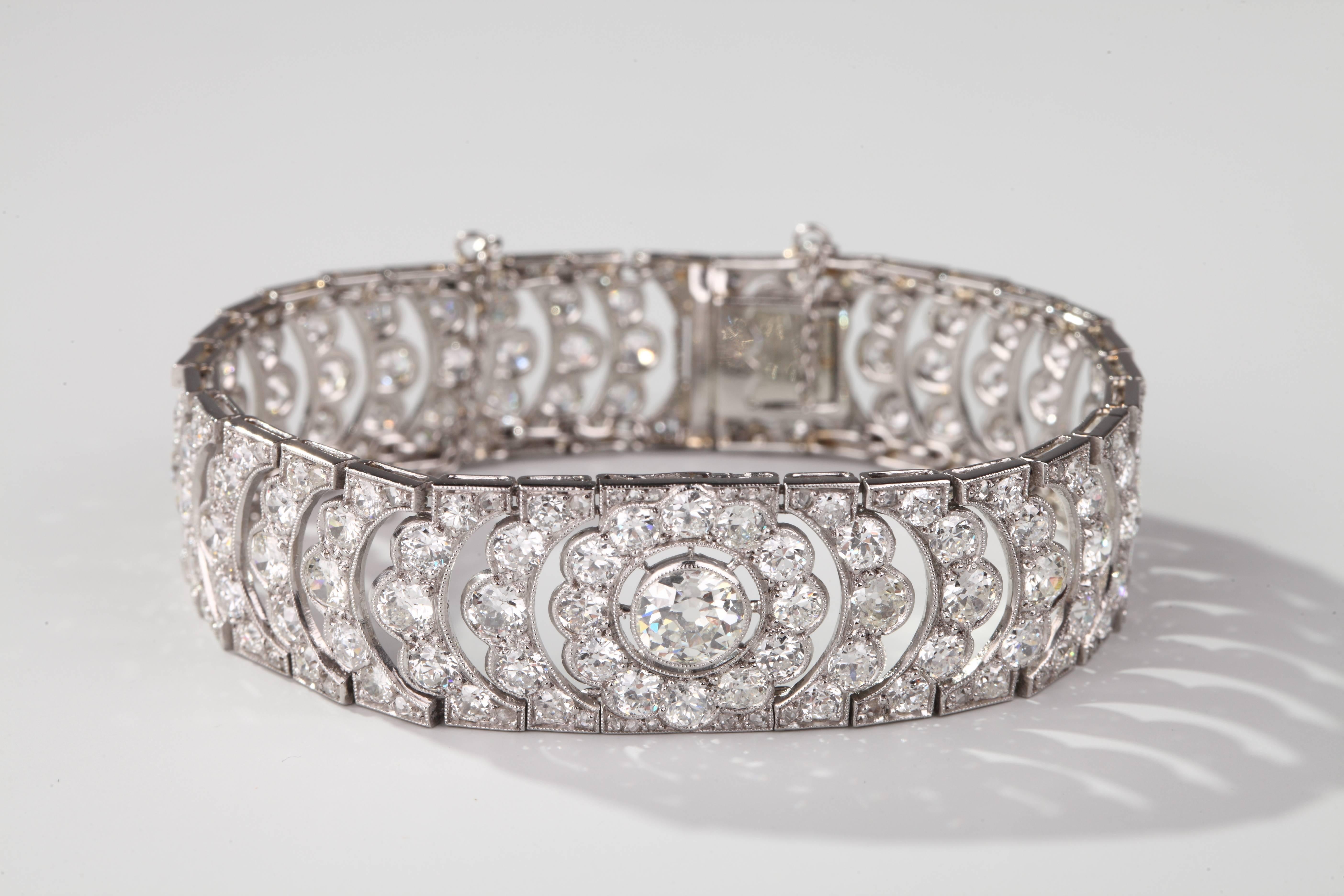 French Art Deco Diamond Bracelet 1