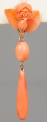 19th Century Carved Coral Earrings