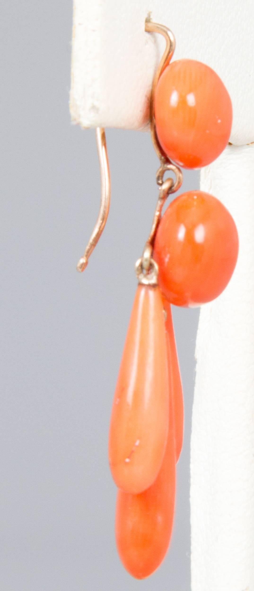 These are antique earrings that have a modern appeal.