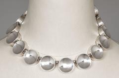 Los Castillo Geometric Sterling Silver  Necklace and Bracelet Set