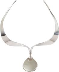 Mid-Century Modernist Sterling Silver Collar by Ronald Pearson