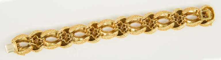 Textured Heavy Gold Bracelet 1