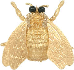 Gold Bee Brooch by Cellino
