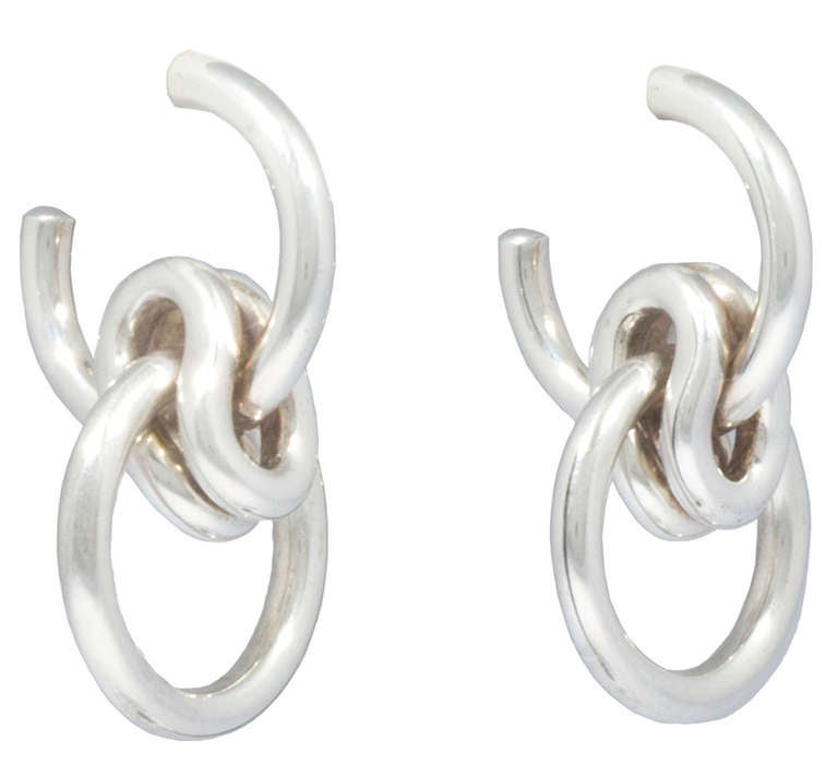 These are classic earrings with a pierced back, great looking chic earrings!