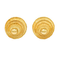 Textured Gold Modernist Earrings