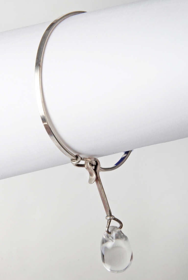 This is a fabulous bracelet by the much celebrated Swedish silversmith, Torun Bulow Hube The bracelet measures 7.25