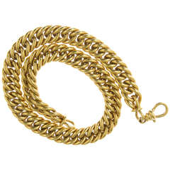 Italian Gold Curb Link Necklace