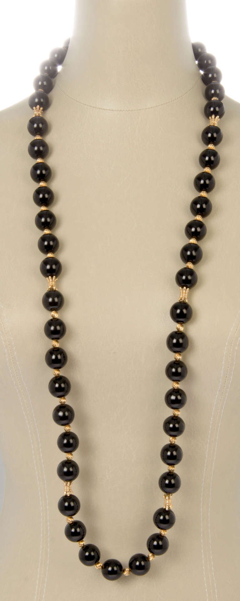 Women's Onyx Gold Necklace