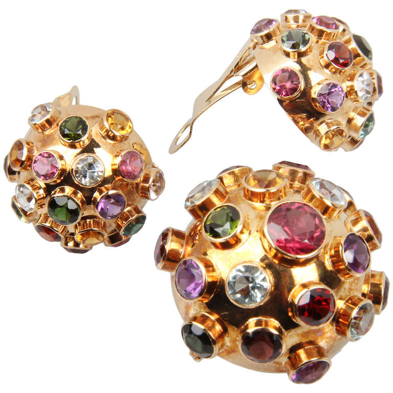 H. Stern Gold and Multi Gemstone Demi Parure
