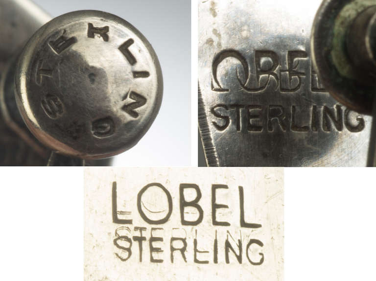 Paul Lobel Silver Angular Earrings