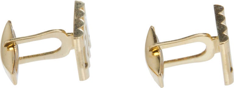 Italian Gold Cufflinks In Excellent Condition For Sale In Chicago, IL