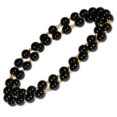 Onyx Gold Necklace