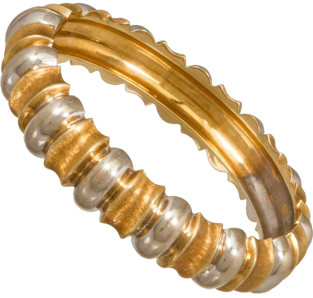Mid Century Gold Modernist Italian Bracelet For Sale