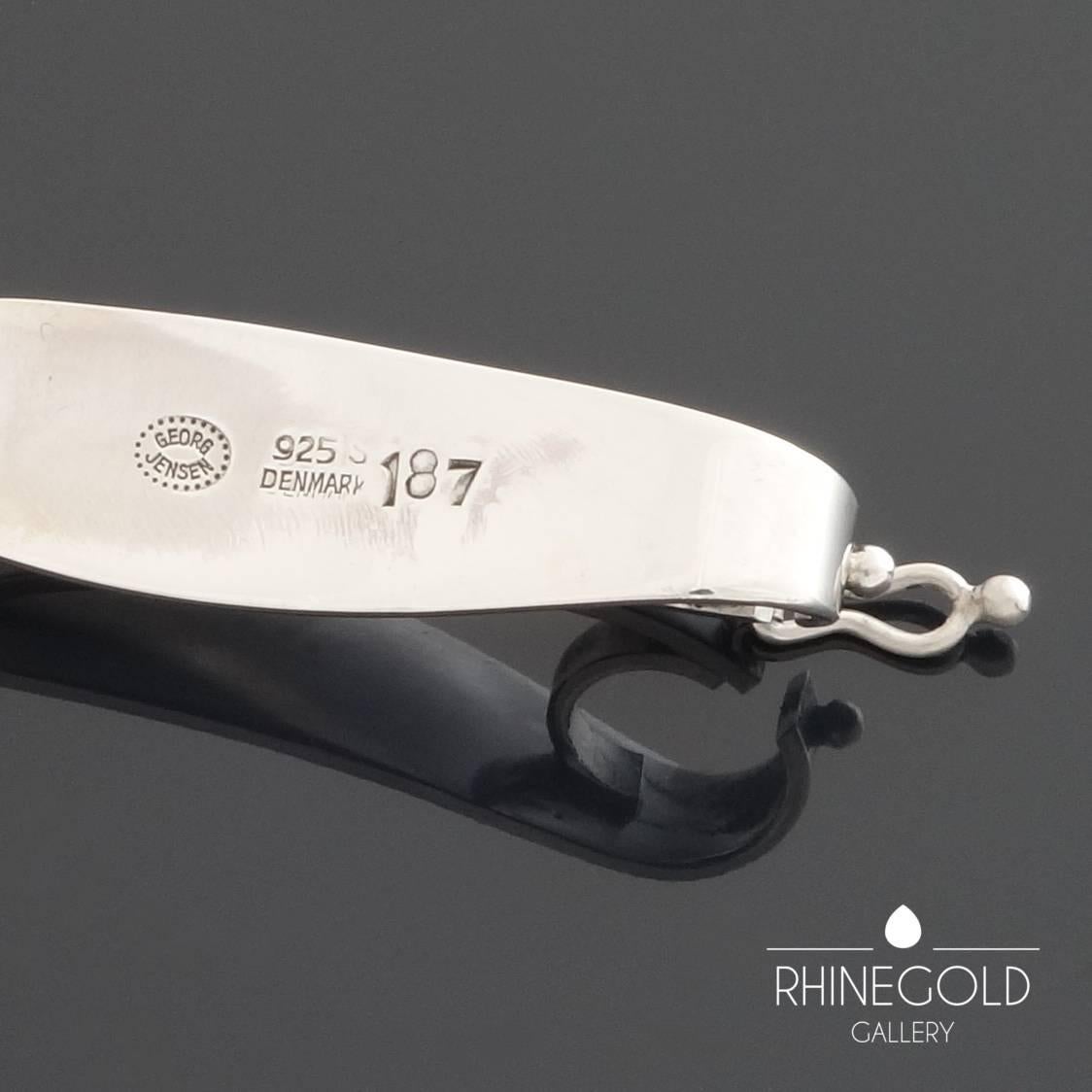 1960s Georg Jensen Modernist Silver Bracelet #187 Design by Ibe Dahlquist In Excellent Condition In Dusseldorf, NRW