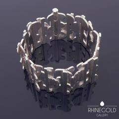 Rey Urban for A. Fausing Denmark: Sculptural Modernist Silver Bracelet