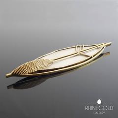 1970 Grossé Huge Modernist Gilt Silver Brooch (Broche en argent doré)