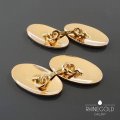 Engraved Rose Gold Double Cufflinks