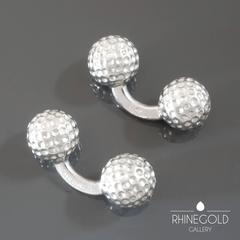 Hermès Frankreich  Silber Golfball Manschettenknöpfe