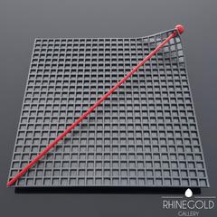 1980s Friedrich Knupper Postmodern Grid Limited Edition Silver Brooch