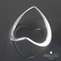 Georg Jensen Denmark Modernist Silver Bangle #189 by Ibe Dahlquist