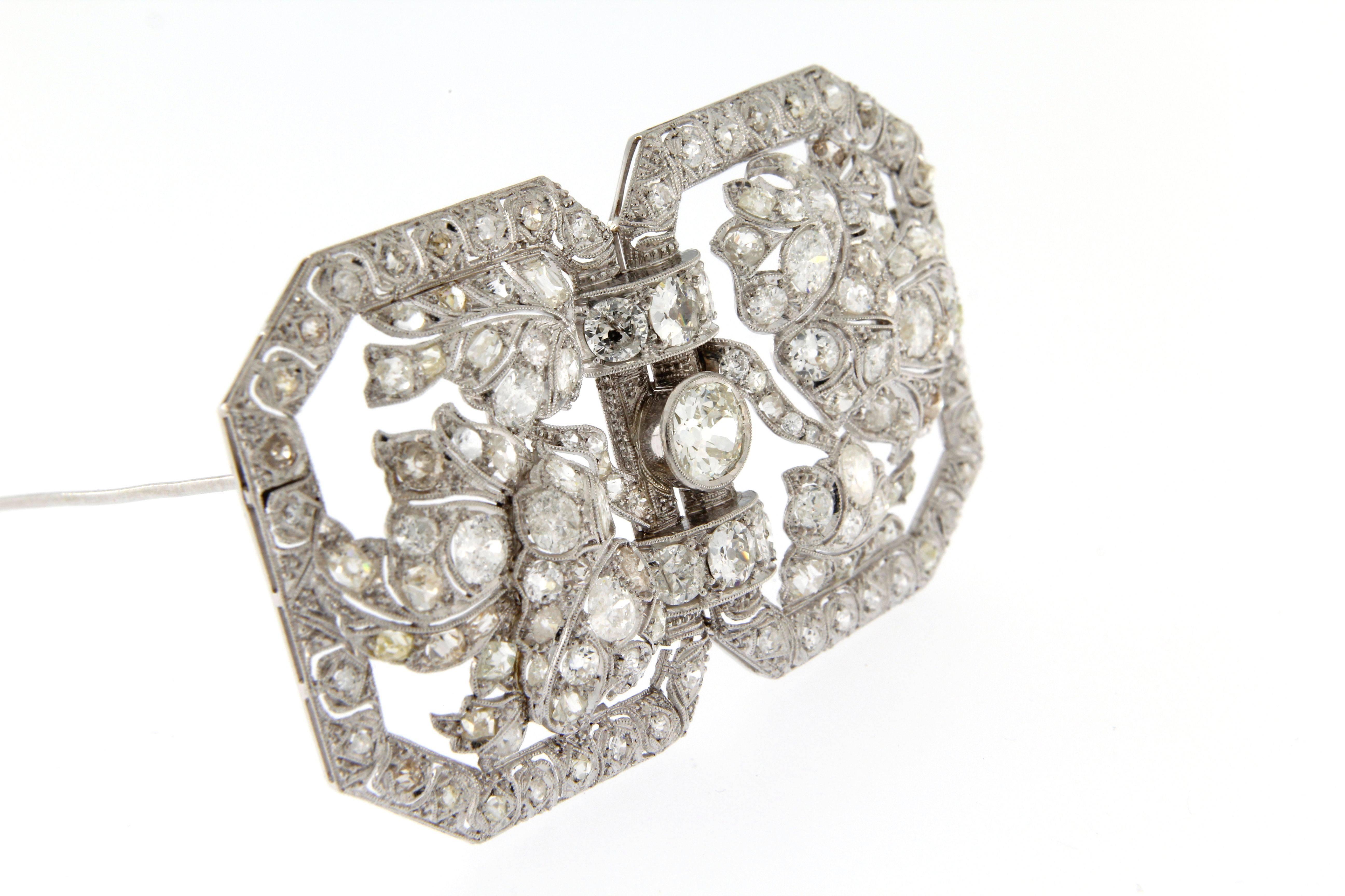 Art Deco 1930s Diamond Platinum Brooch