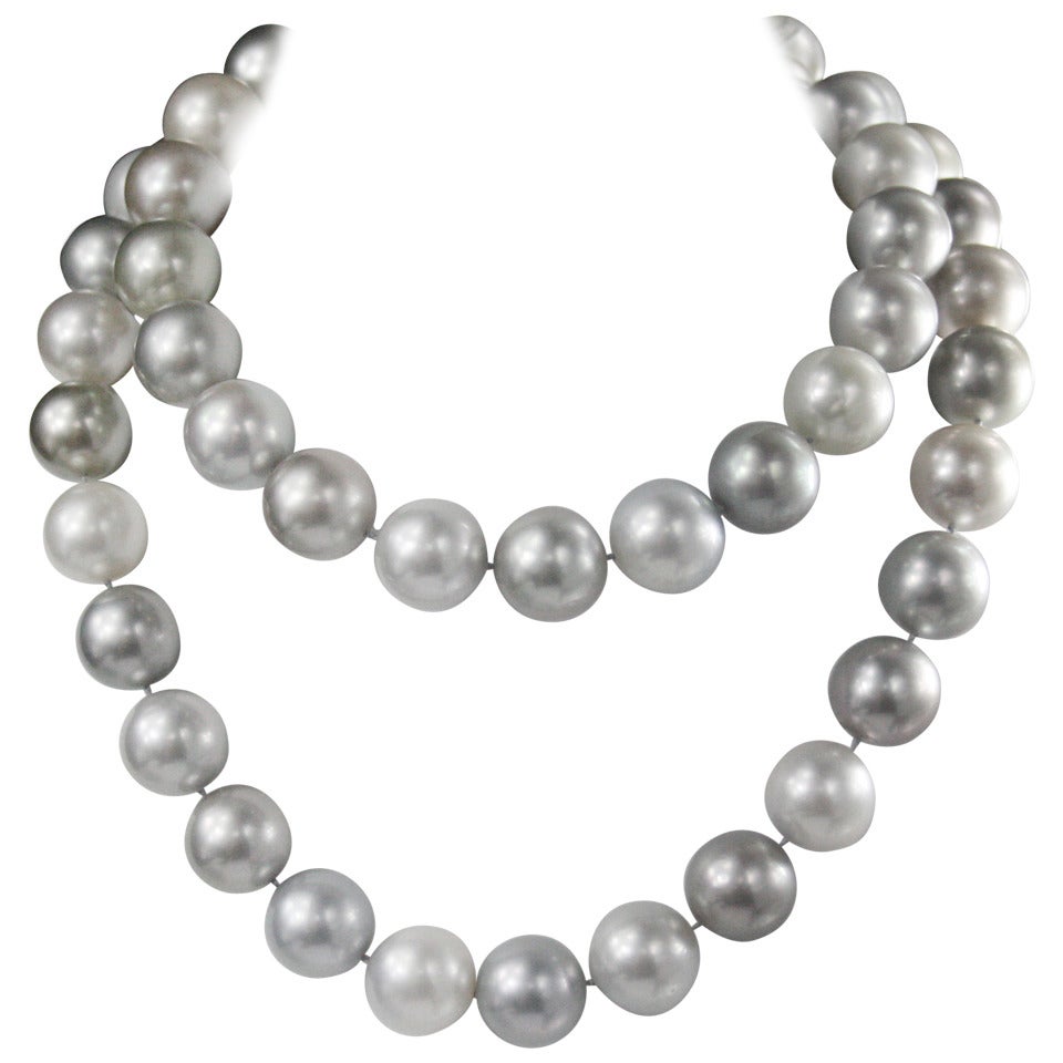 Tahitian Natural Color Cultured Pearl Necklace