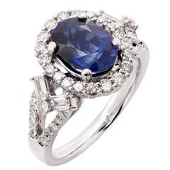 2.6 Carat Sapphire and Diamond Ring 9