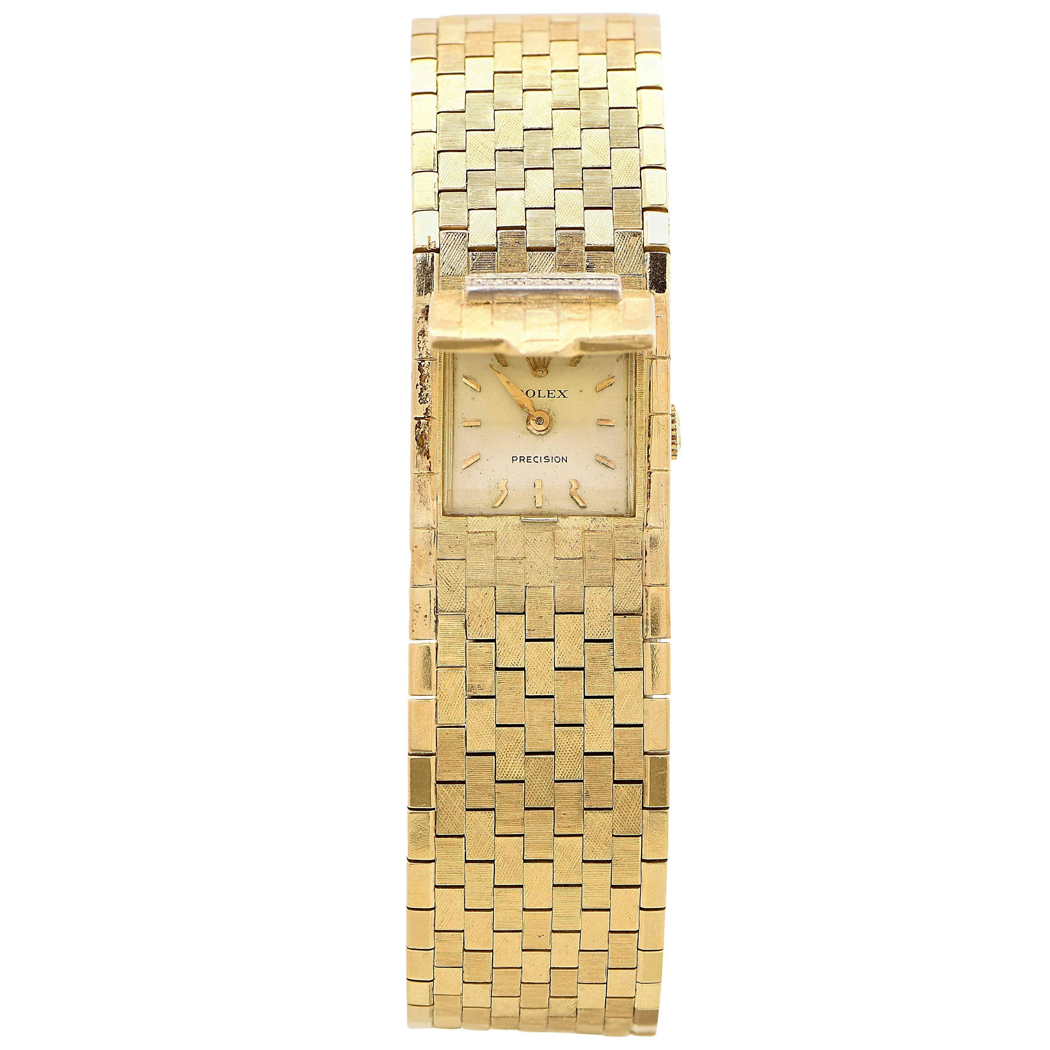 Rolex Ladies Yellow Gold Diamond Mystery Wristwatch