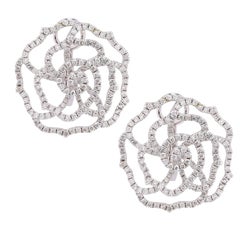 2.3 Carats Rose Shape Diamond Earrings