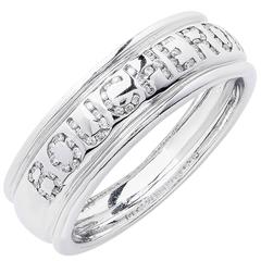 Boucheron Diamond White Gold Wedding Band Ring 7