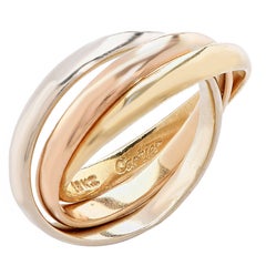 Cartier, bague jonc en or trois couleurs