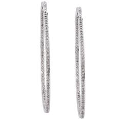 2 Carat Diamond white gold Hoop Earrings 12