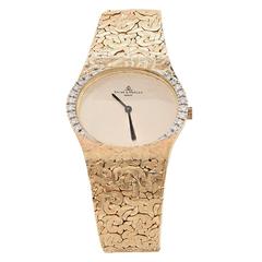 Baume & Mercier Yellow Gold Nugget Diamond Wristwatch