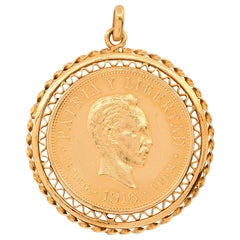 1916 Cuban Diez Pesos Gold Coin Pendant