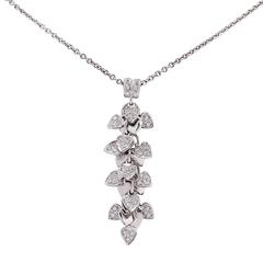 Diamond Hearts White Gold Necklace