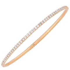 1.2 Carat Diamond Rose Gold Bangle 2