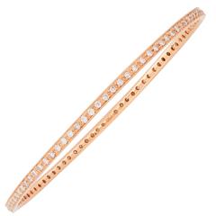 2.4 Carat Diamond 18 Karat Rose Gold Bangle